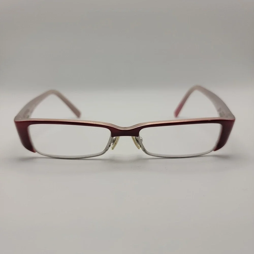 DKNY DY4570 Eyeglass Frames Only Womens Red Pink Semi Rimless 51-15-135